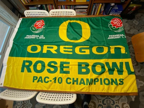 UNIVERSITY Of OREGON Ducks 3x5 ft 2010 Rose Bowl Pasadena PAC 10 Flag NCAA LE 🐤 Cover