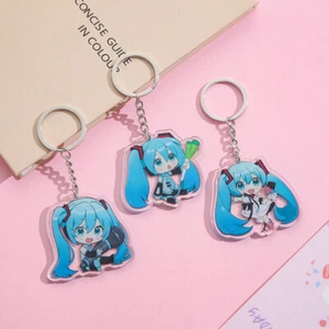 Hatsune Miku Keychain Cartoon Character Ornament Key Bag Pendant Clothing Access - Picture 1 of 33