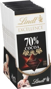 Lindt EXCELLENCE 70% Cocoa Dark Chocolate Bar, Dark Chocolate Candy, 3.5oz 12pak - Picture 1 of 4