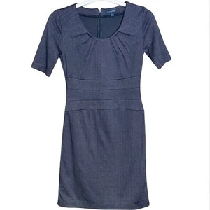 Banana Republic dress gray short sleeve business casual form fitting office Sz 4 - Picture 1 of 5