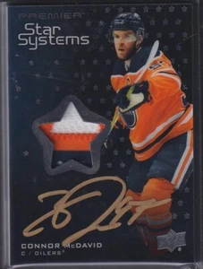CONNOR MCDAVID - 2021 Upper Deck Premier Star Systems Auto Patch #SS-CM, /25 - Picture 1 of 2