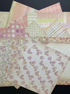 12X12 Scrapbook Paper Lot 12 Sheets "Ballet and Butterfly"Prints Card Making P23 - Bild 1 von 5