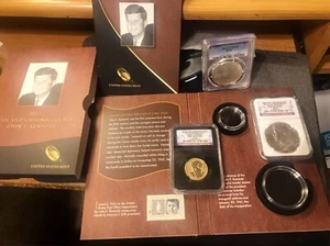2015 John & 1998 Bobby Kennedy PCGS+NGC PF69&MS69 Reverse Proof Coin & Chronical - Picture 1 of 10