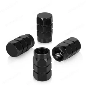 4Pcs Black Hexagonal Tire Valve Stem Cap for Toyota Cars, Universal - Picture 1 of 13