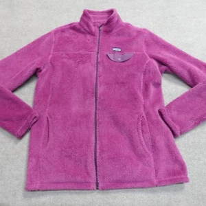 Patagonia Girls Jacket 2XL Pink Purple Micro D Snap-T - Picture 1 of 9
