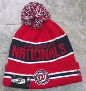 New Era Washington Nationals MLB Classic Red Knit Beanie ~ NEW OLD STOCK - Picture 1 of 2