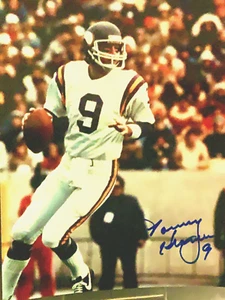 TOMMY KRAMER #9  Minnesota Vikings Signed 8x10  #8  W/COA - Picture 1 of 4