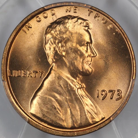1973 PCGS MS66RD Lincoln Cent 45270058 Cover