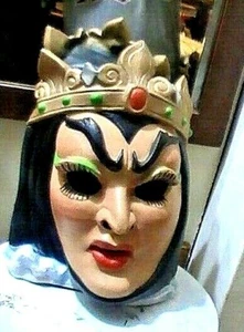 Vtg Cesar 81 Snow White Evil Queen Latex Mask Halloween Female Dominatrix RARE - Picture 1 of 5