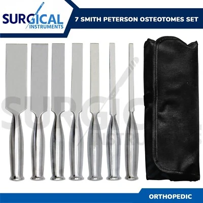 Juego de 7 piezas de osteotomas ortopédicos quirúrgicos Smith-Peterson grado alemán Foto 1 de 4