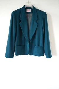 Pendleton Blazer zierlich grün Schurwolle Knopfkragen Old Money Woman 10 - Bild 1 von 6