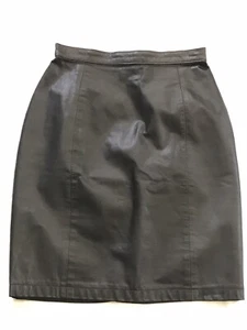 Amanti ECHT LEDER MINIROCK SCHWARZ VINTAGE GEFÜTTERT 27W 21L GR. 6 REISSVERSCHLUSS - Bild 1 von 3