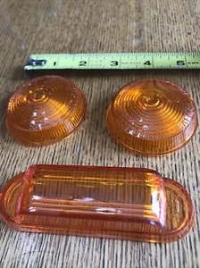 Lot of 3 DO-RAY Amber Lens, 2 Of No. 941-2”, 1 Of No. 486 Rectangle 4” - Picture 1 of 8