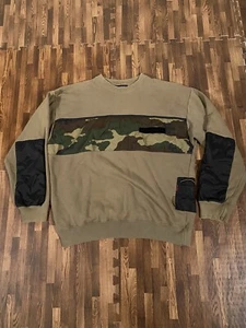 VTG 90’s Aem Kei Brown Camo Crewneck Sweatshirt Men’s Size L - Picture 1 of 5