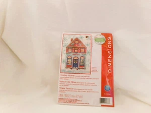 Dimensions Counted Cross Stitch Kit - Holiday Home 14 CT Ivory Aida 5" x 7" Kit - Picture 1 of 2