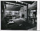1960 Press Photo Fireplace Is Focal Point Of This Greatroom