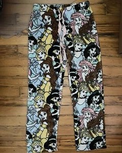 Womens Disney Princess PJ Pants Fleece Size S Ariel Jasmine Belle Cinderella - Picture 1 of 5