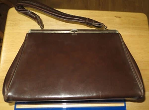 Vintage Mid Century braune Handtasche Clutch - Kelly Girl Style - Markenlos - Bild 1 von 12
