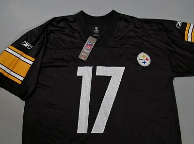 匹兹堡钢人队华莱士球衣男式 XL 黑色 NFL 球队服装 Reebok 全新全新带标签 — 第 1/4 张图片