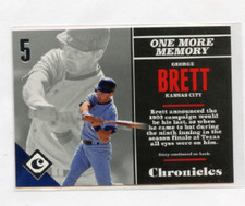 2017 PANINI CHRONICLES # 82 GEORGE BRETT , ROYALS 