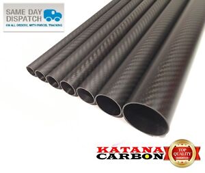 Matt 1 x OD 22mm x ID 20mm x 1400mm (1.4 m) 3k Carbon Fiber Tube (Roll Wrapped)