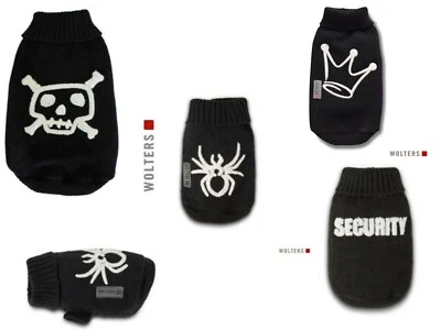 Wolters Hunde Strickpullover Totenkopf Security Spider Krone Hundepulli - Bild 1 von 4