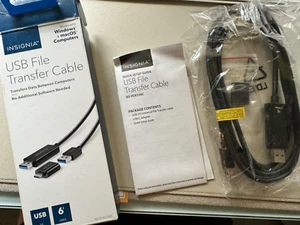 Insignia- 6' USB 3.0 File Transfer Cable for MacOS / Windows- Black—Unused - Picture 1 of 4