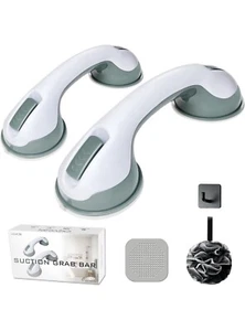 2Pack Shower Grab Bar 12" Showers Suction Bar Handle Bathroom Safety Grip Handle - Picture 1 of 6
