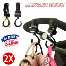 2Pcs Baby Hanger Bag Clip Stroller Pushchair Hooks Pram Rotate Straps Hanger AU
