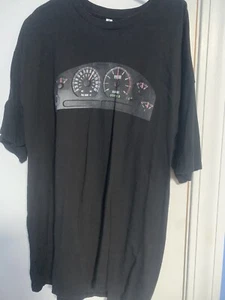 Mens XXL 2001 Ford Mustang Bullitt GT Guage Cluster Shirt Black - Picture 1 of 3
