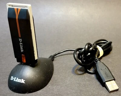 D-Link DWA-130C Wireless N 300 USB w Adapter Cradle Tested Works - Image 1 of 3