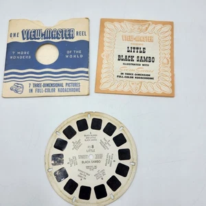 View Master Reel FT-8 Little Black Sambo 1948 Fairy Tales Stereo Sawyer's - Foto 1 di 6