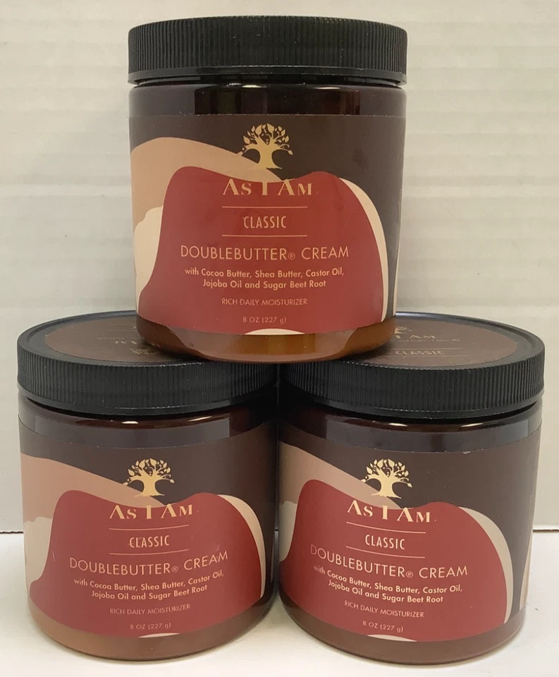 As I Am 经典双黄油面霜,丰富的日常保湿霜,8 盎司,3 包 — 第 1/4 张图片