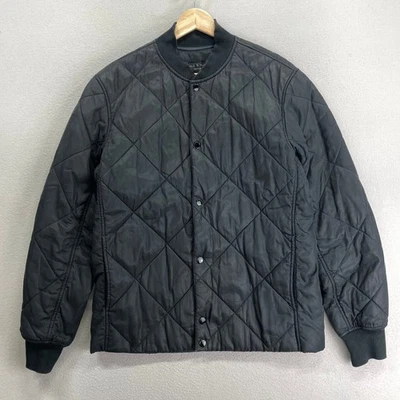 rag & bone Bomber Jacket Mens Medium Black Quilted Insulated Retro Cotton - Image 1 of 4