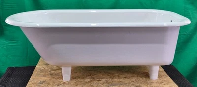 Vintage Cast Iron Peg Leg Tub Professionally Refinished in White - Image 1 of 4