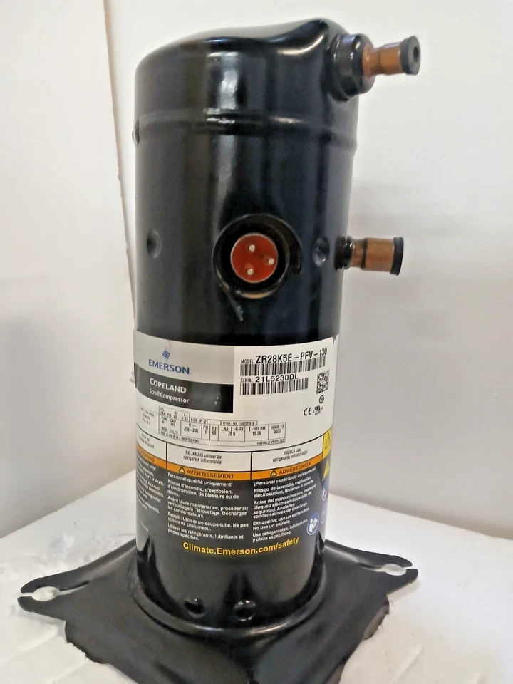 Nuevo compresor de desplazamiento Copeland ZR28K5E-PFV-208-230/1/60V-2,3 toneladas-R22/R407C-AC Foto 1 de 1
