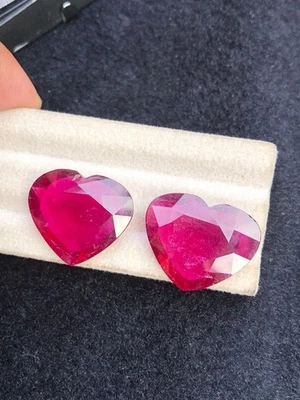 39.25 Carats Rubelite pair for earrings from Afghanistan  - Image 1 of 4
