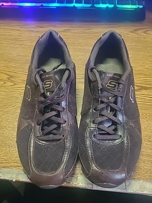 Zapatos cómodos para mujer Skechers marrón chocolate motociclista - réplica 21395 talla 7,5 Foto 1 de 4