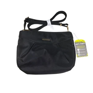 Bolso Bandolera Travelon Antirrobo Negro Bloqueo RFID Correa Ajustable - Imagen 1 de 7