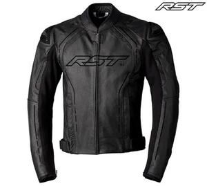 RST S1 CE Mens Leather Motorcycle Jacket Black Size M 42 - Picture 1 of 5