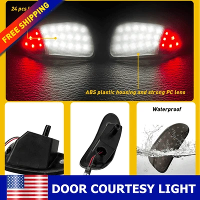 2X LED Interior Door Courtesy Lights For 97-2003 Ford F150 97-99 Ford F-250 Duty - Image 1 of 4