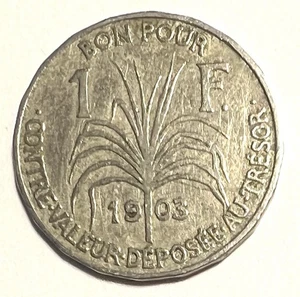 Pièce 1 Franc 1903 Guadeloupe 🇬🇵 REF82785 - Picture 1 of 2