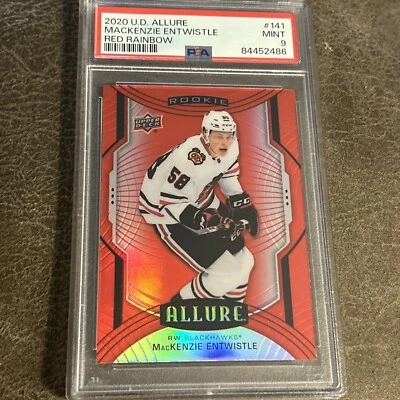 2020-21 Upper Deck Allure - Rookie SP Red Rainbow #141 MacKenzie Entwistle PSA 9 - Image 1 of 2