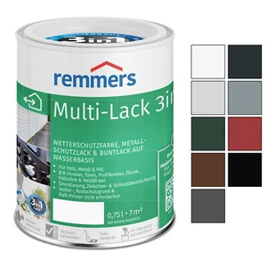 REMMERS Multi-Lack 3in1 Buntlack Metallschutzlack PVC Wetterschutzfarbe 0.75 LTR - Bild 1 von 11