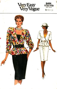 Very Easy Very Vogue~9484~Sizes 8-12 ~ Misses Wrap Top, Camisole & Fitted Skirt - Picture 1 of 4