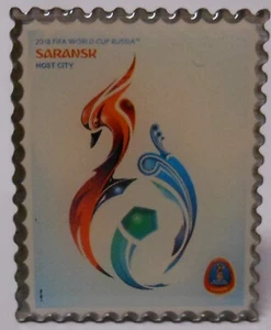 2018 World Cup Saransk Official Host City Pin Plug Russia FP101 - Picture 1 of 2