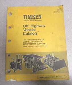 Timken Tapered Roller Bearings Off-Highway Vehicle 1975 - Picture 1 of 2