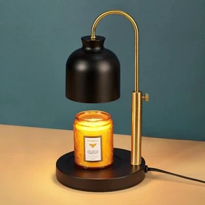 Candle Warmer Lamp, Glass Lamp Candle Warmer with Timer BLACK + Free Candle - Picture 1 of 13