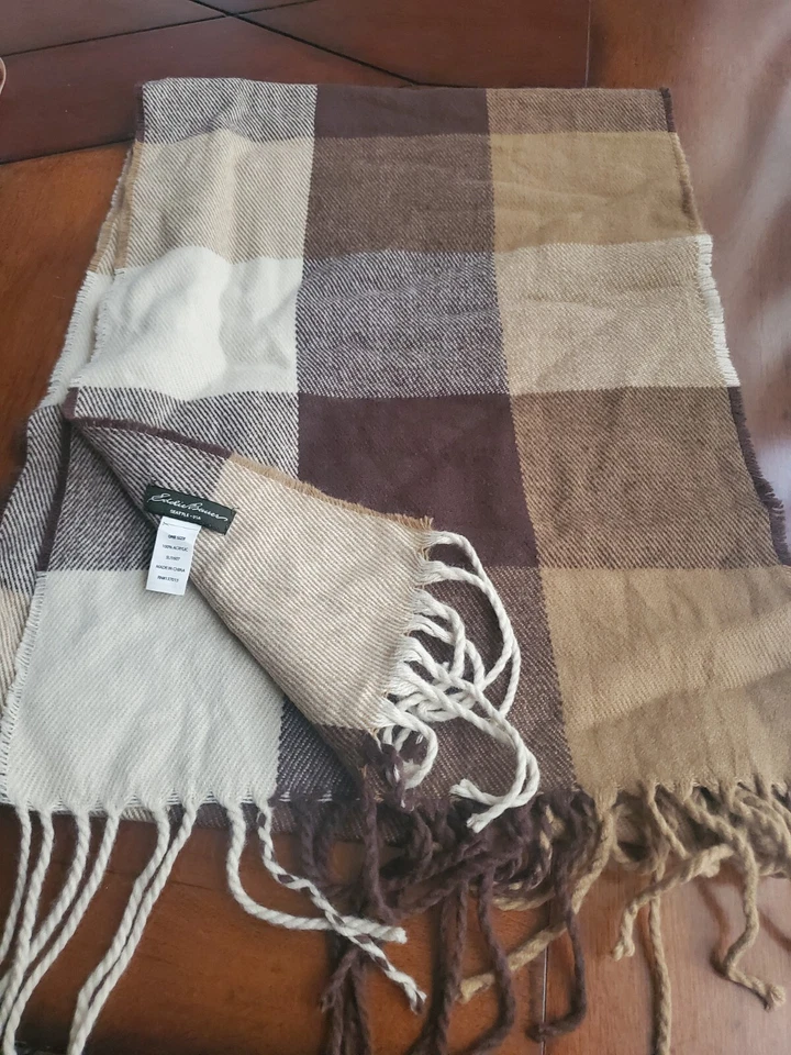 Bufanda de acrílico trenzada Eddie Bauer HOMBRE 64×11 sin francés nueva Foto 1 de 3