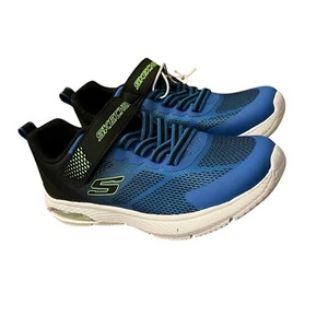 Scarpe da ginnastica Skechers ragazzo taglia 2 Dyna-Air leggere nero blu lime 17147LS - Foto 1 di 19